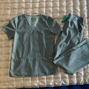 Figs scrub set- Graphite XS